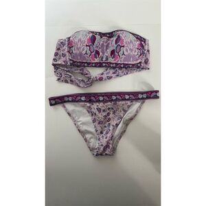 Victoria's Secret Woodstock Paisley Bikini Set Pink/Purple Size M Top & L Bottom